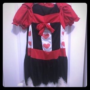 Queen of hearts girls costume